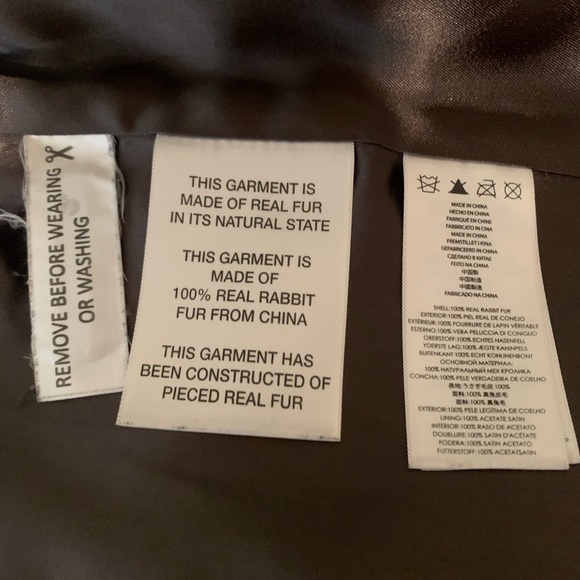 Michael Kors Rabbit Fur Vest Small - Picture 4 of 5